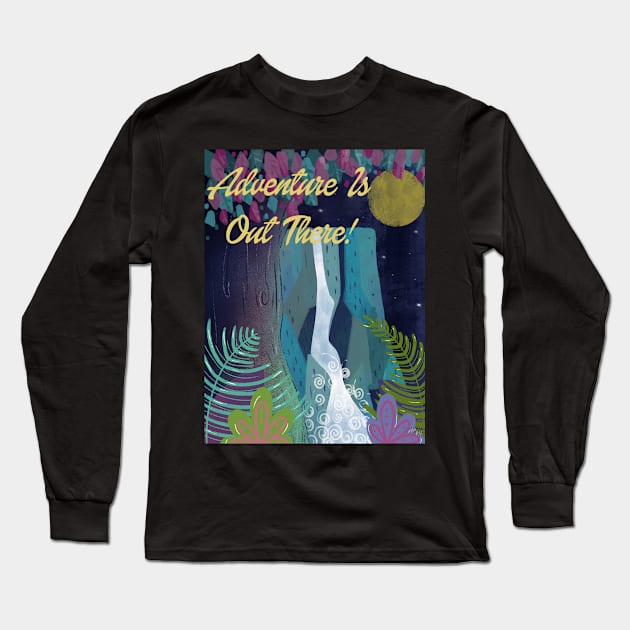 Adventure is Out There! Long Sleeve T-Shirt by Scaredy Cat Alchemy 